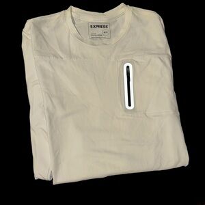 Express men’s long sleeves size:XS color-white